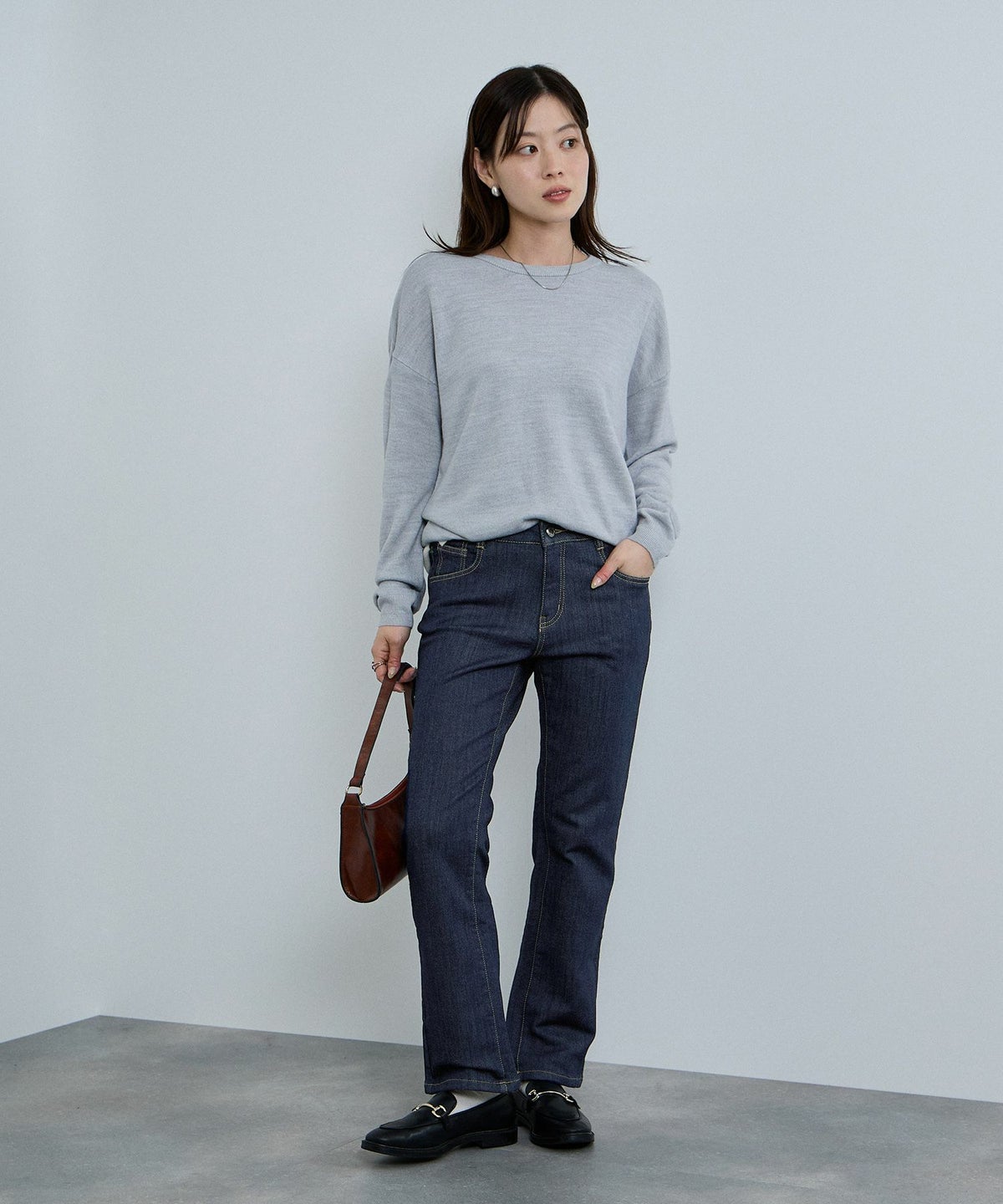 nAvy マックヒート裏起毛スリムストレート レディース