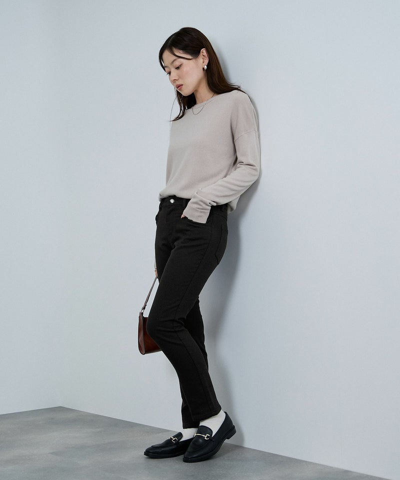 [値下げ]nAvy  マックヒート裏起毛スリムストレート レディース商品画像-16