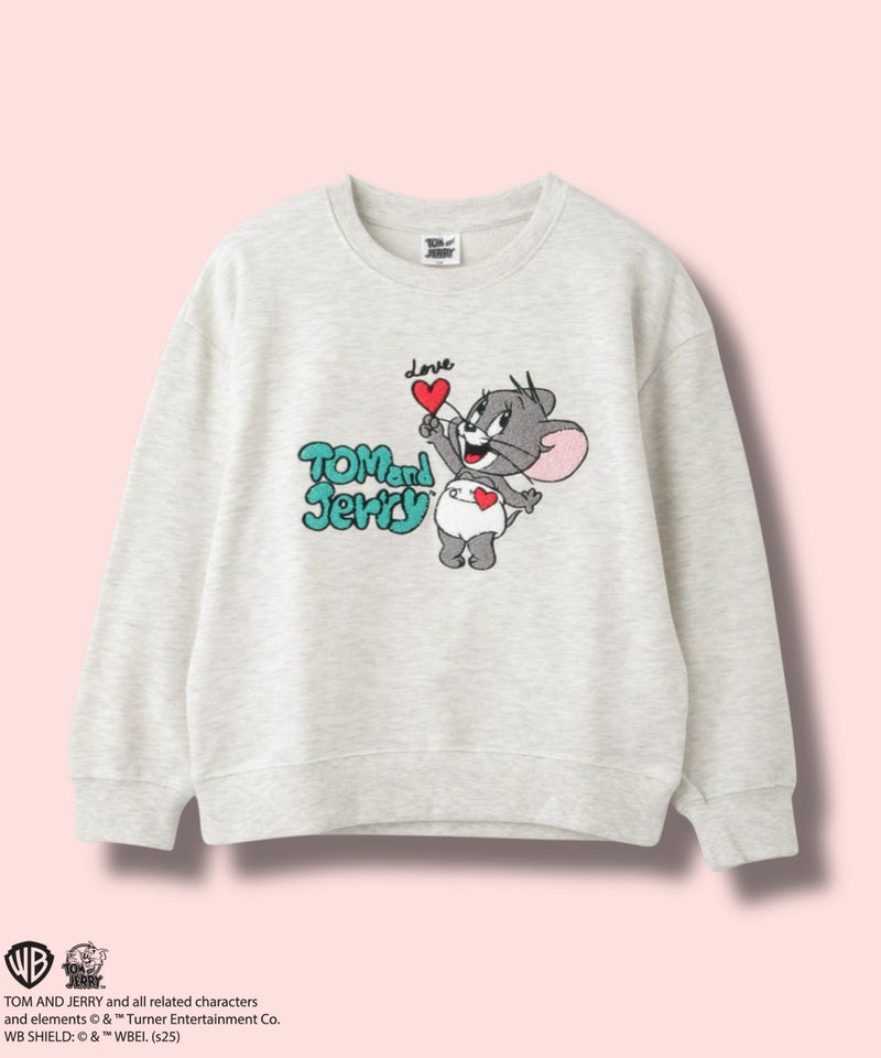 Tom and Jerry タフィー サガラ刺繍トレーナー キッズ商品画像-1