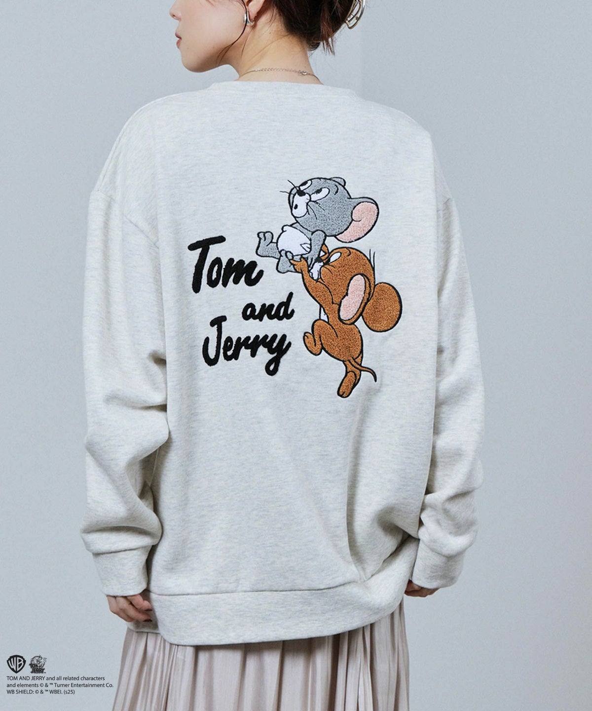 Tom and Jerry サガラ刺繍トレーナー メンズ
