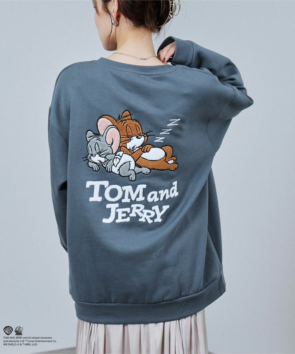 Tom and Jerry サガラ刺繍トレーナー メンズ