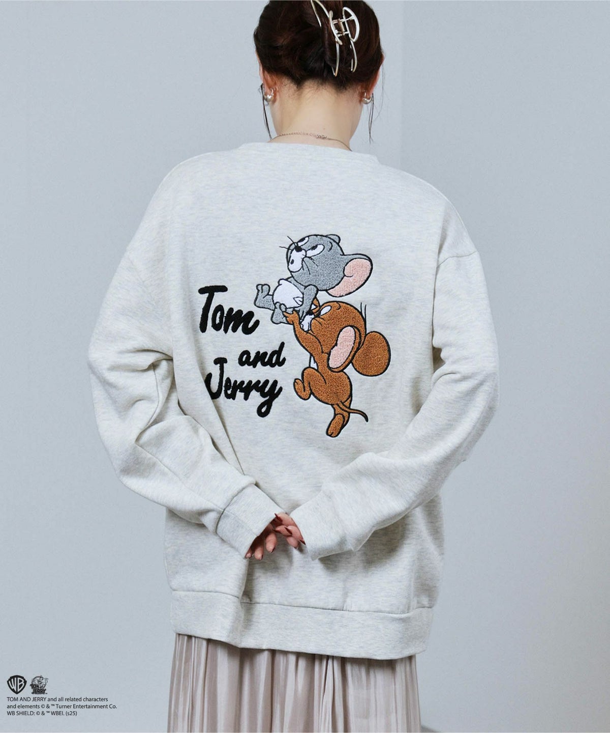 Tom and Jerry サガラ刺繍トレーナー メンズ