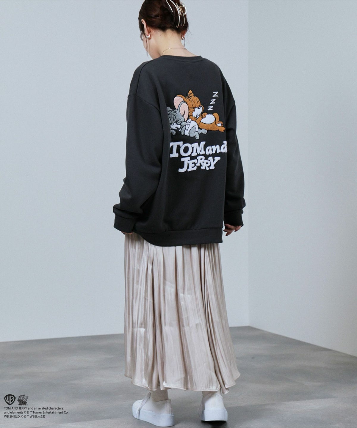 Tom and Jerry サガラ刺繍トレーナー メンズ
