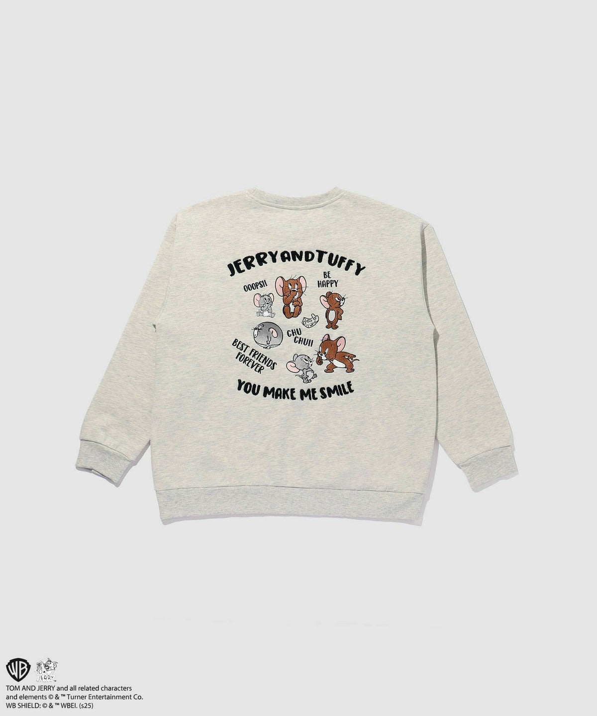 Tom and Jerry 刺繍トレーナー メンズ