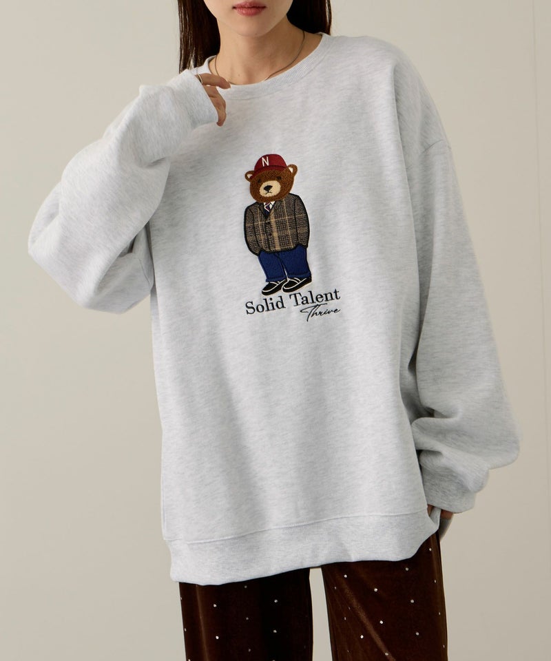 QUASH ベアーサガラ刺繍トレーナー メンズ商品画像-1