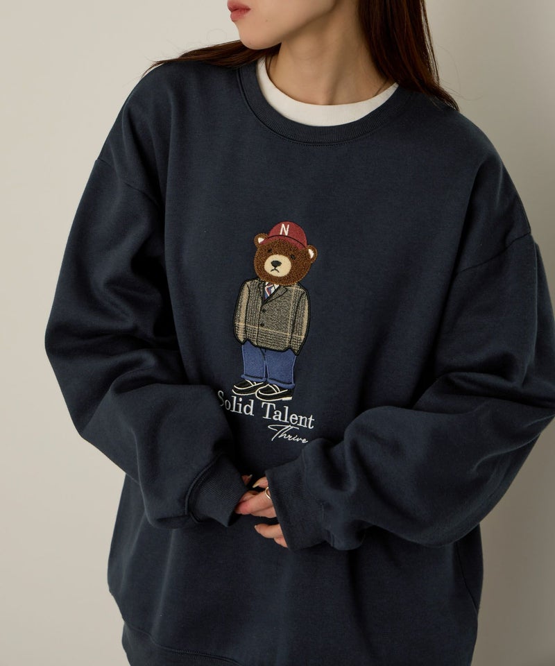 QUASH ベアーサガラ刺繍トレーナー メンズ商品画像-2