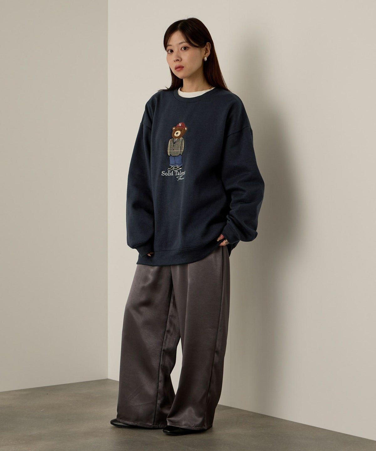 QUASH ベアーサガラ刺繍トレーナー メンズ