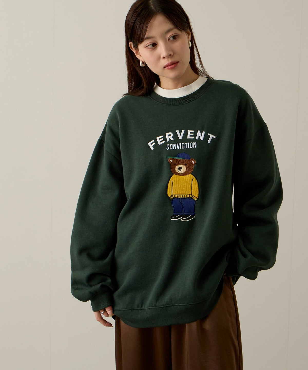 QUASH ベアーサガラ刺繍トレーナー メンズ