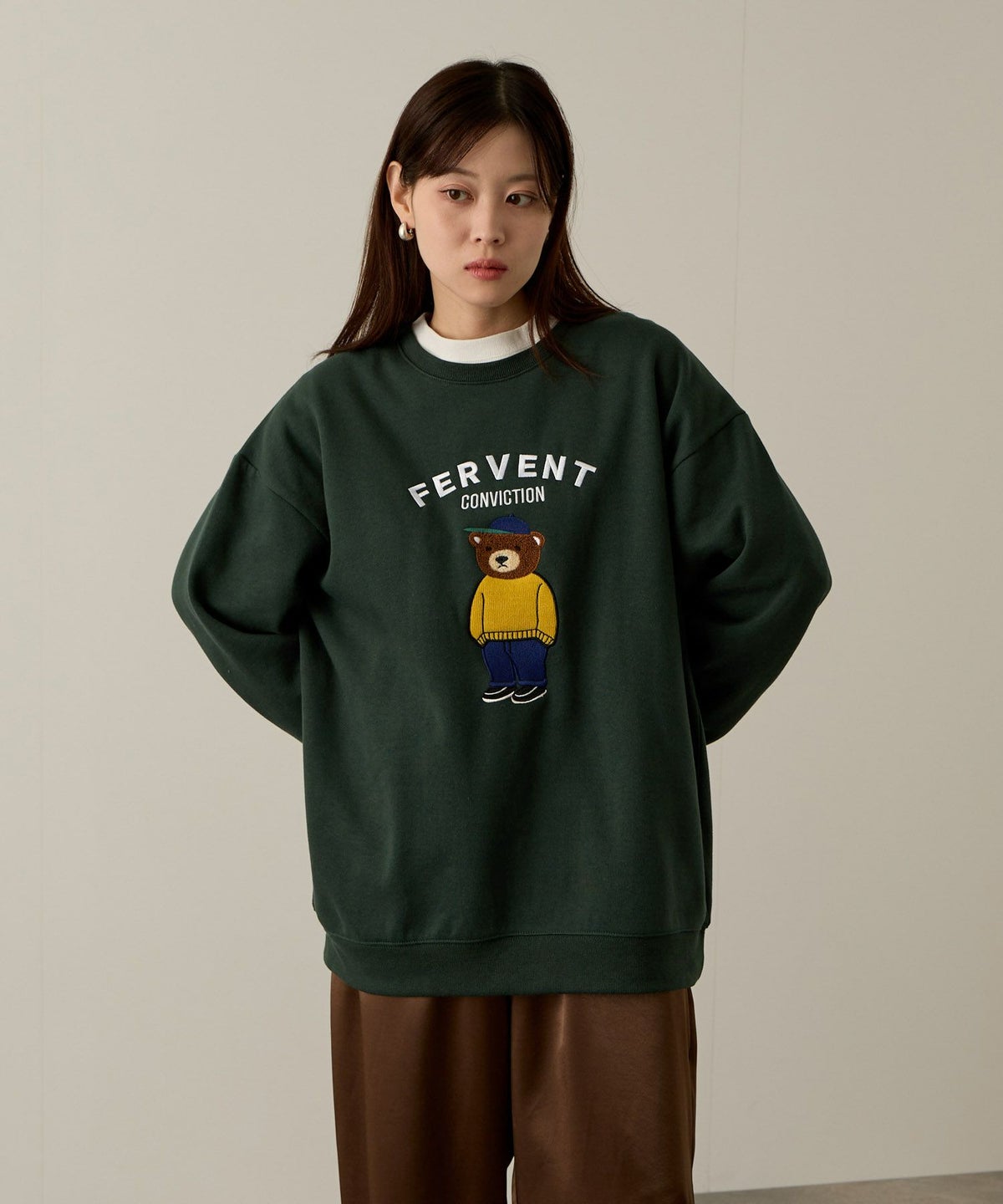 QUASH ベアーサガラ刺繍トレーナー メンズ