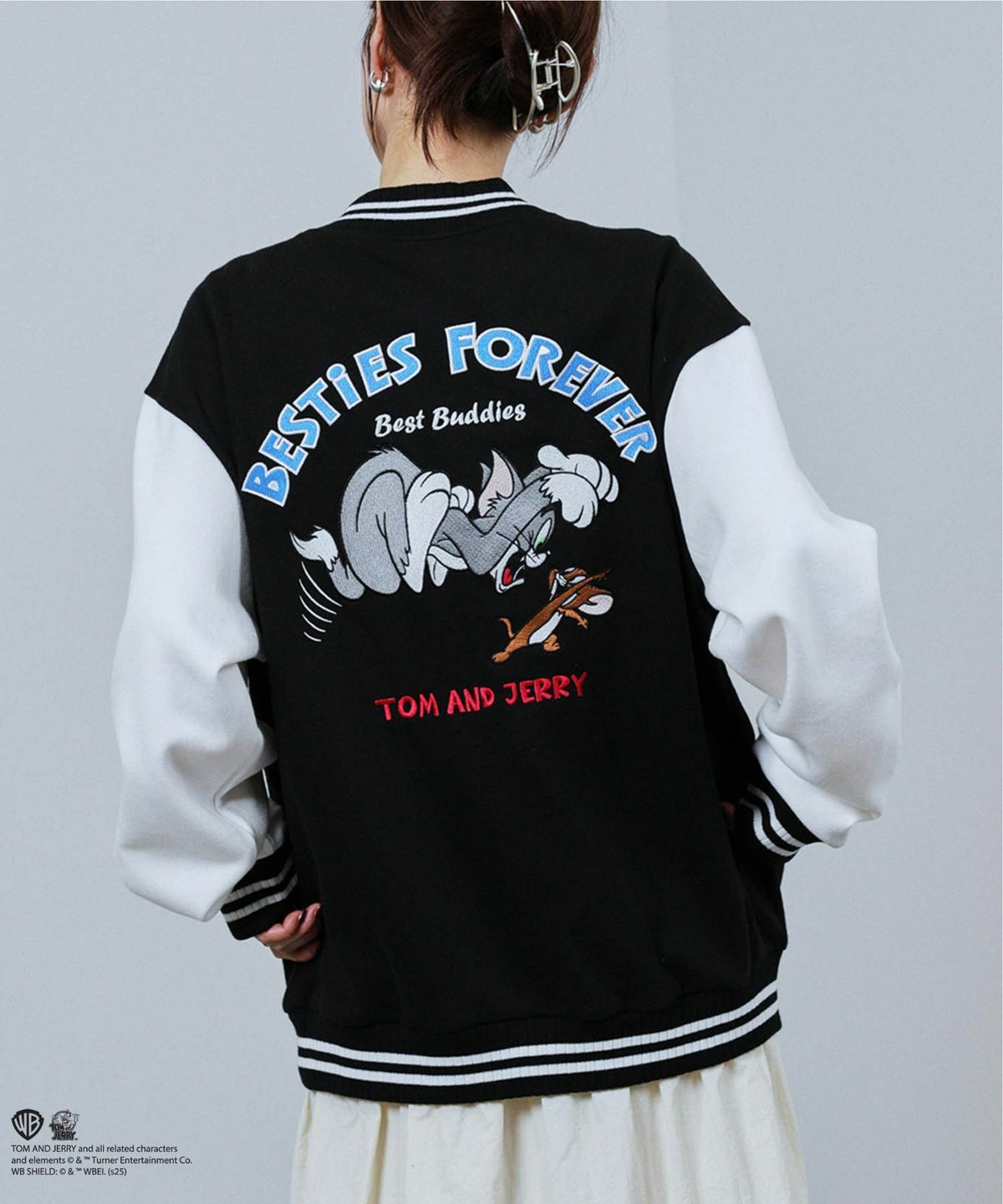 Tom and Jerry バック刺繍スタジャン メンズ
