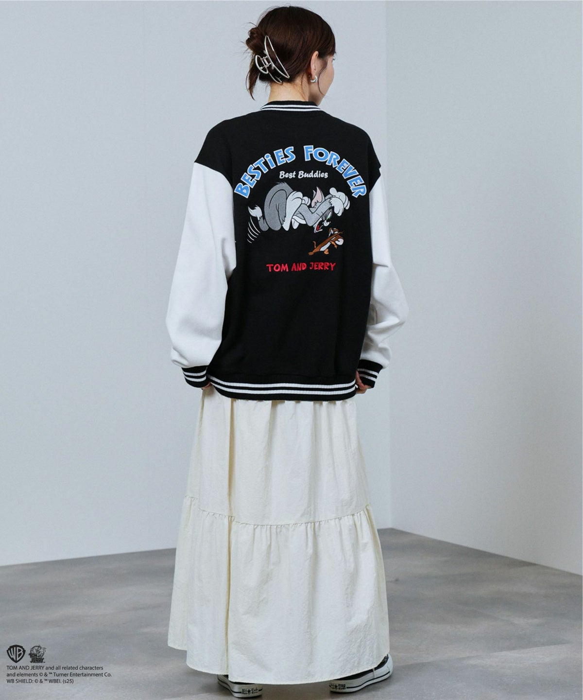 Tom and Jerry バック刺繍スタジャン メンズ