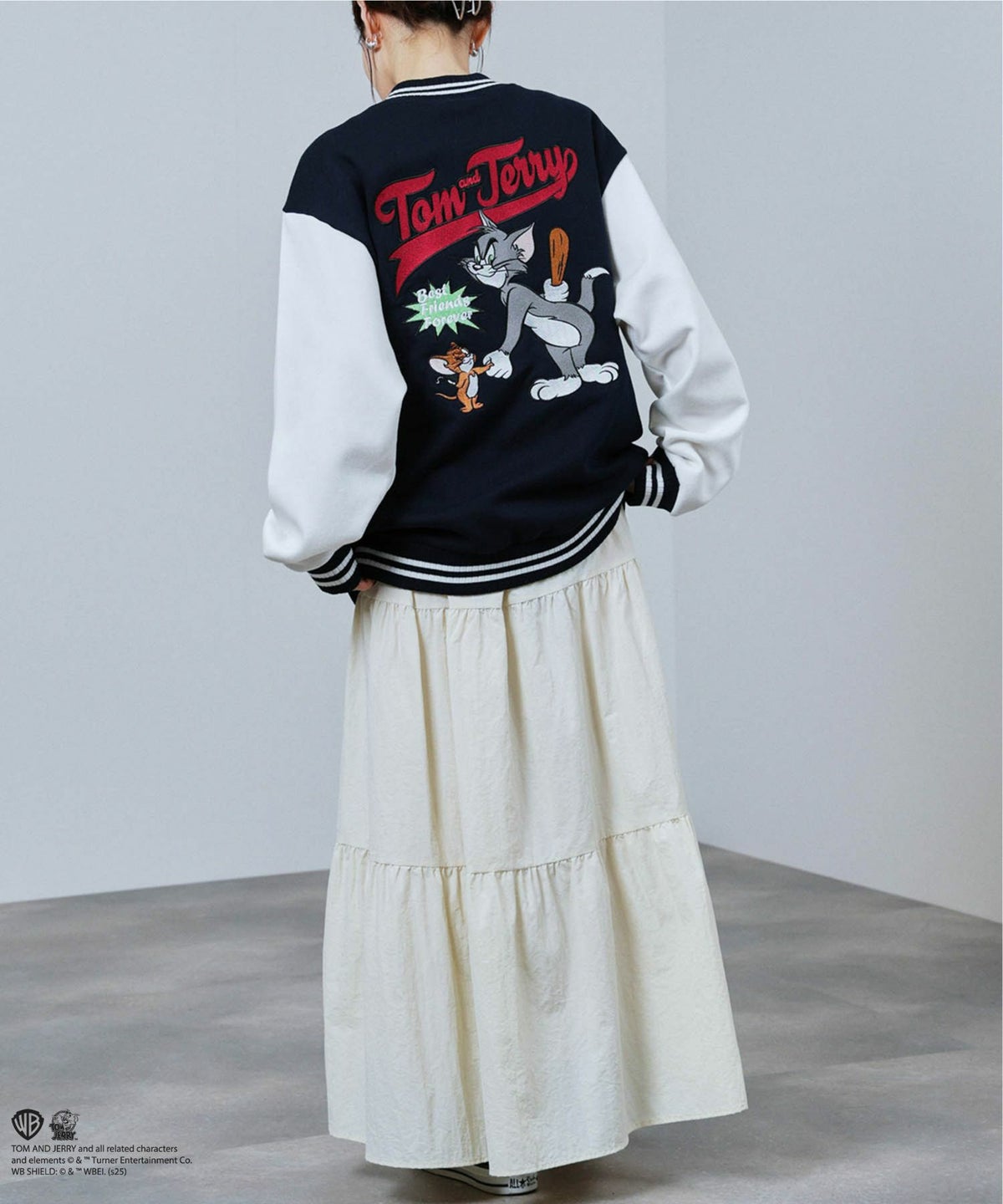 Tom and Jerry バック刺繍スタジャン メンズ