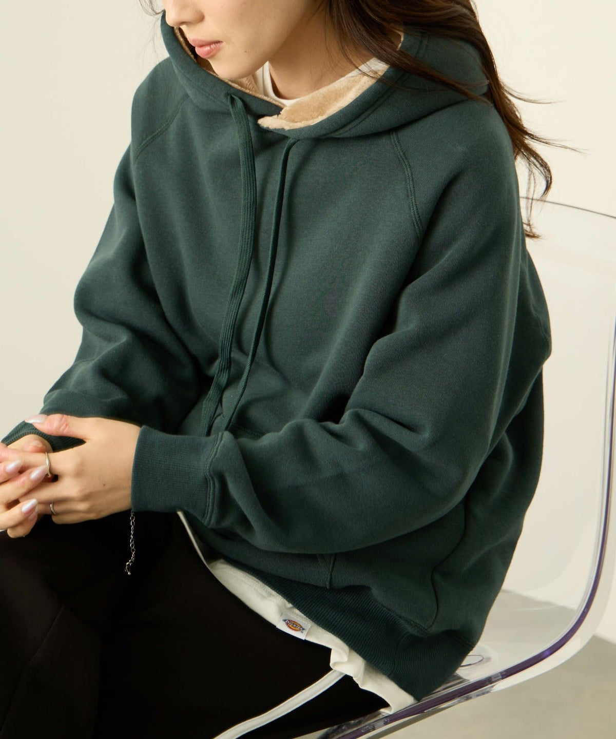 nAvy 裏シャギーパーカー レディース