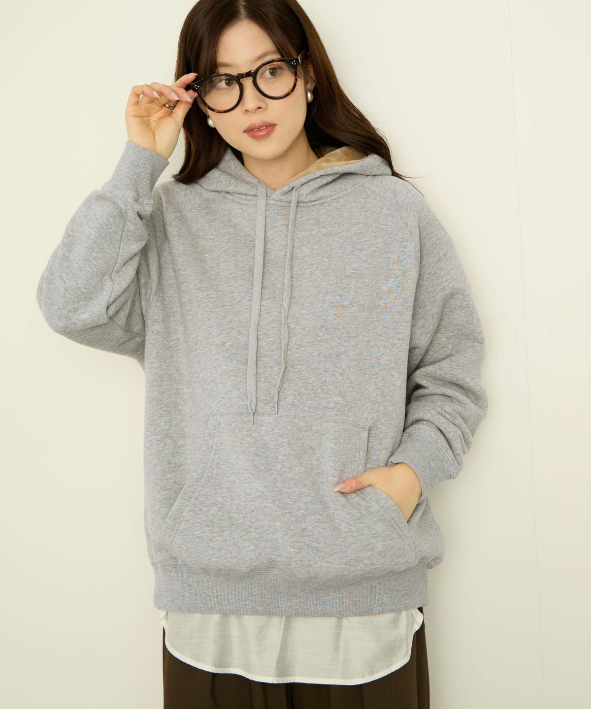 nAvy 裏シャギーパーカー レディース