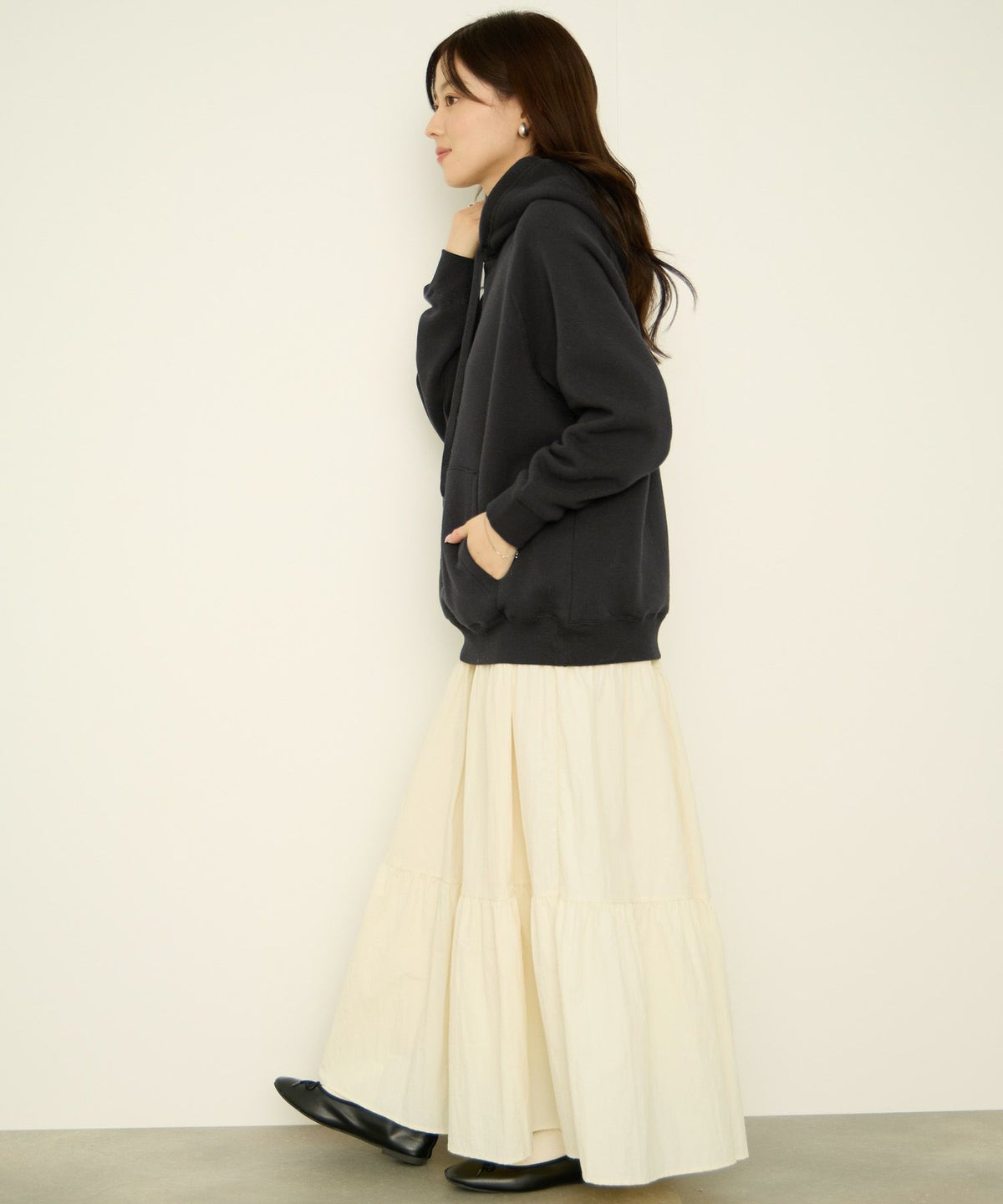 nAvy 裏シャギーパーカー レディース