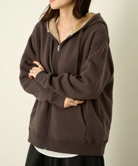 nAvy 裏シャギージップパーカー レディース