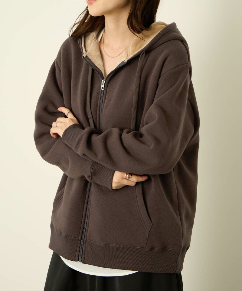 nAvy  裏シャギージップパーカー レディース商品画像-2