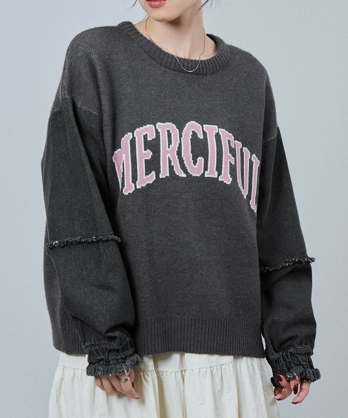 nAvy ニット×デニムプルオーバー レディース