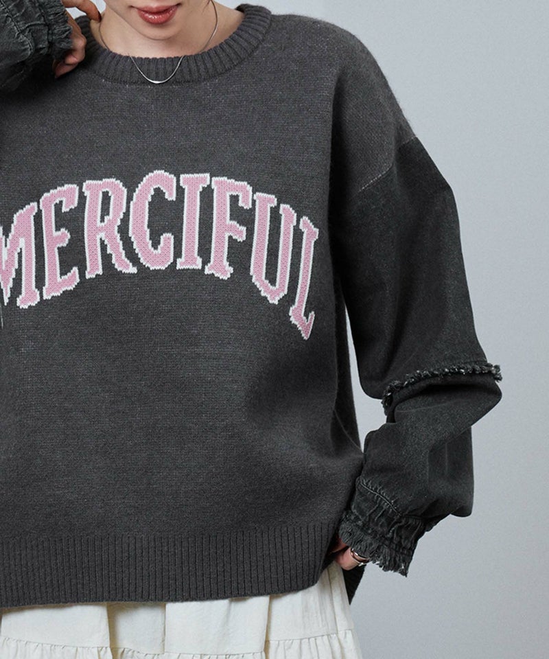 [期間限定knit]nAvy  ニット×デニムプルオーバー レディース商品画像-10