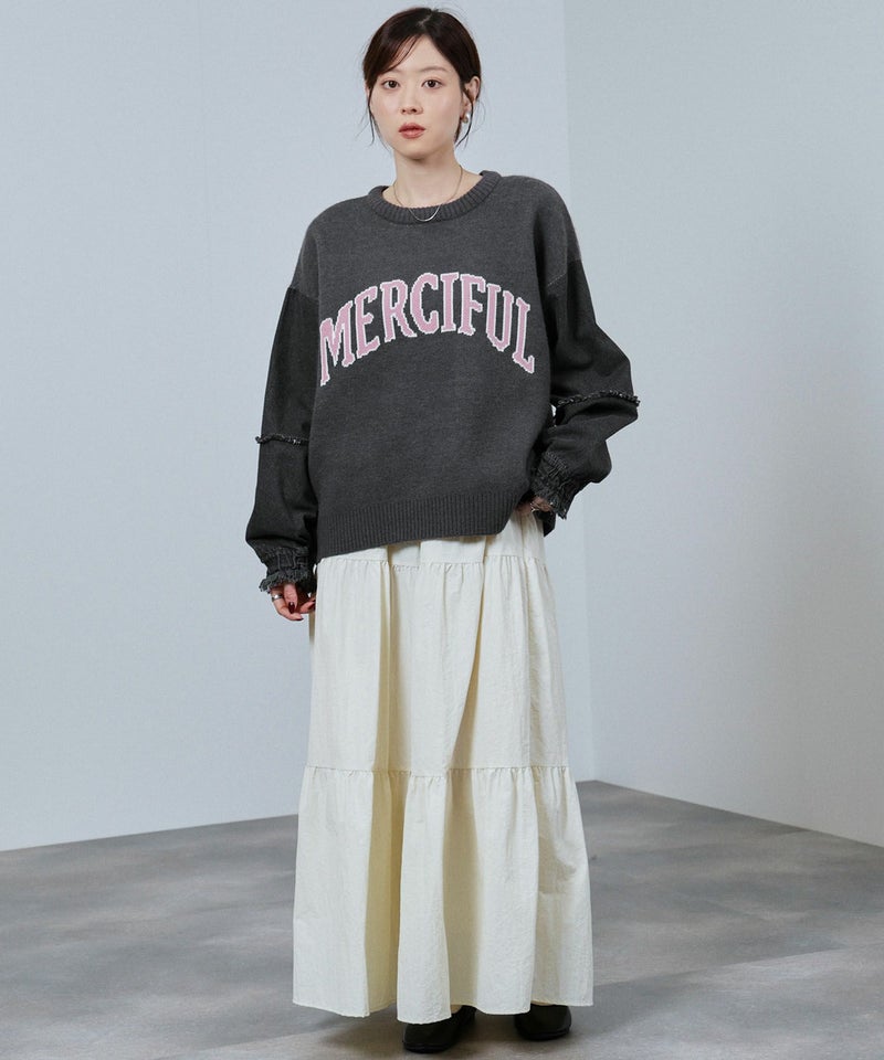 [期間限定knit]nAvy  ニット×デニムプルオーバー レディース商品画像-12