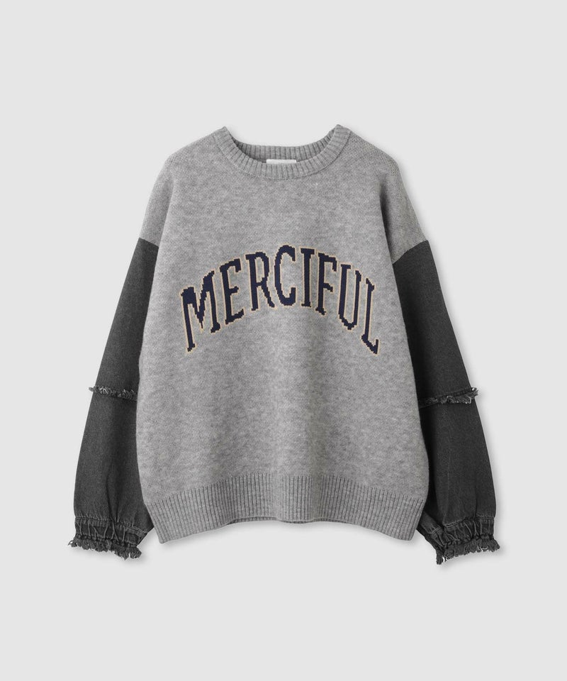 [期間限定knit]nAvy  ニット×デニムプルオーバー レディース商品画像-15