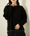 [期間限定knit]nAvy もちり もちもち 洗えるニット 配色クルーネック レディース商品サムネイル-18