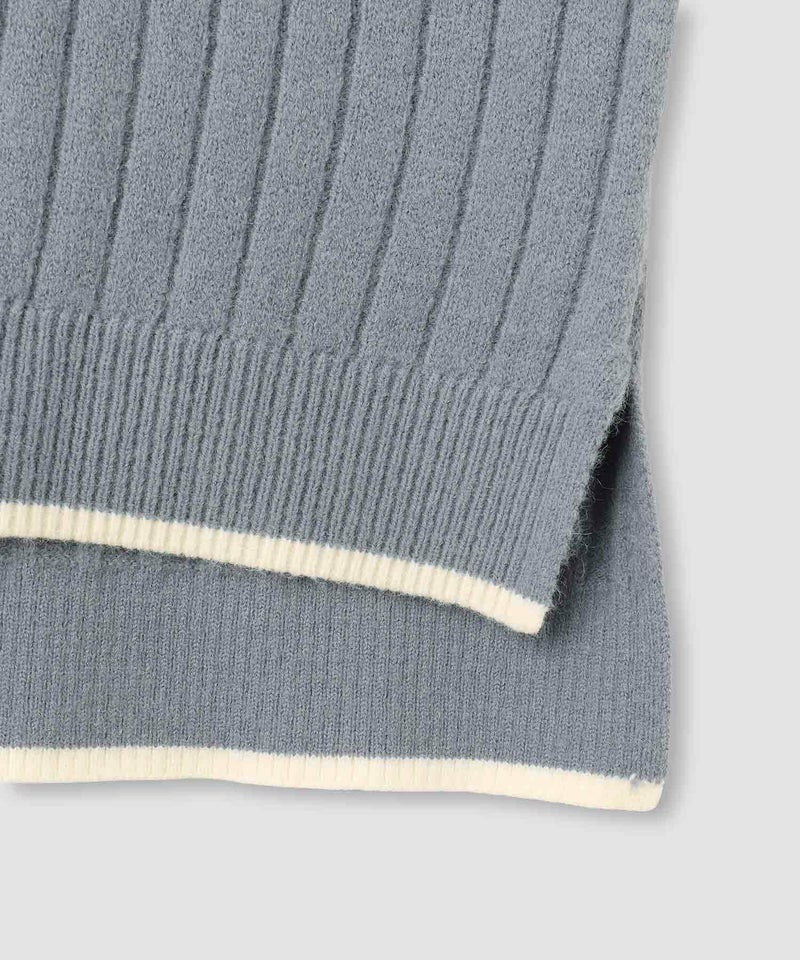 [期間限定knit]nAvy もちり もちもち 洗えるニット 配色クルーネック レディース商品画像-29