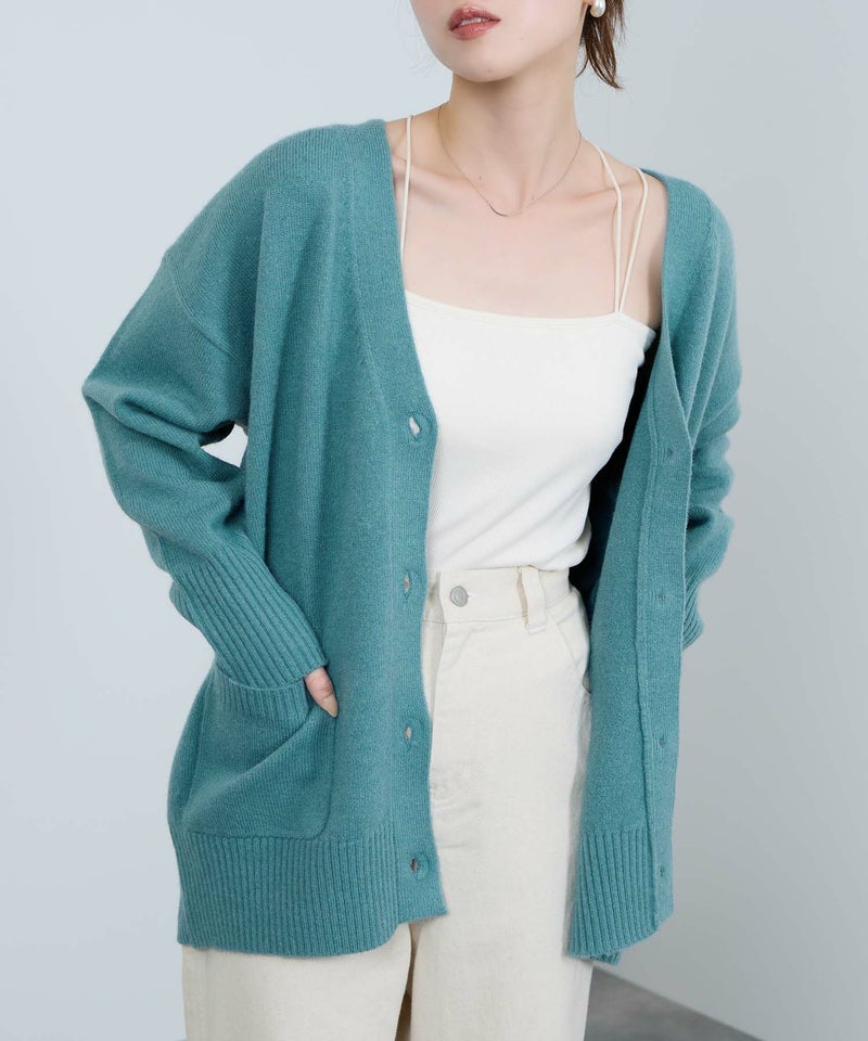 [期間限定knit]nAvy もちり もちもち 洗えるニット Vネックカーディガン レディース商品画像-4