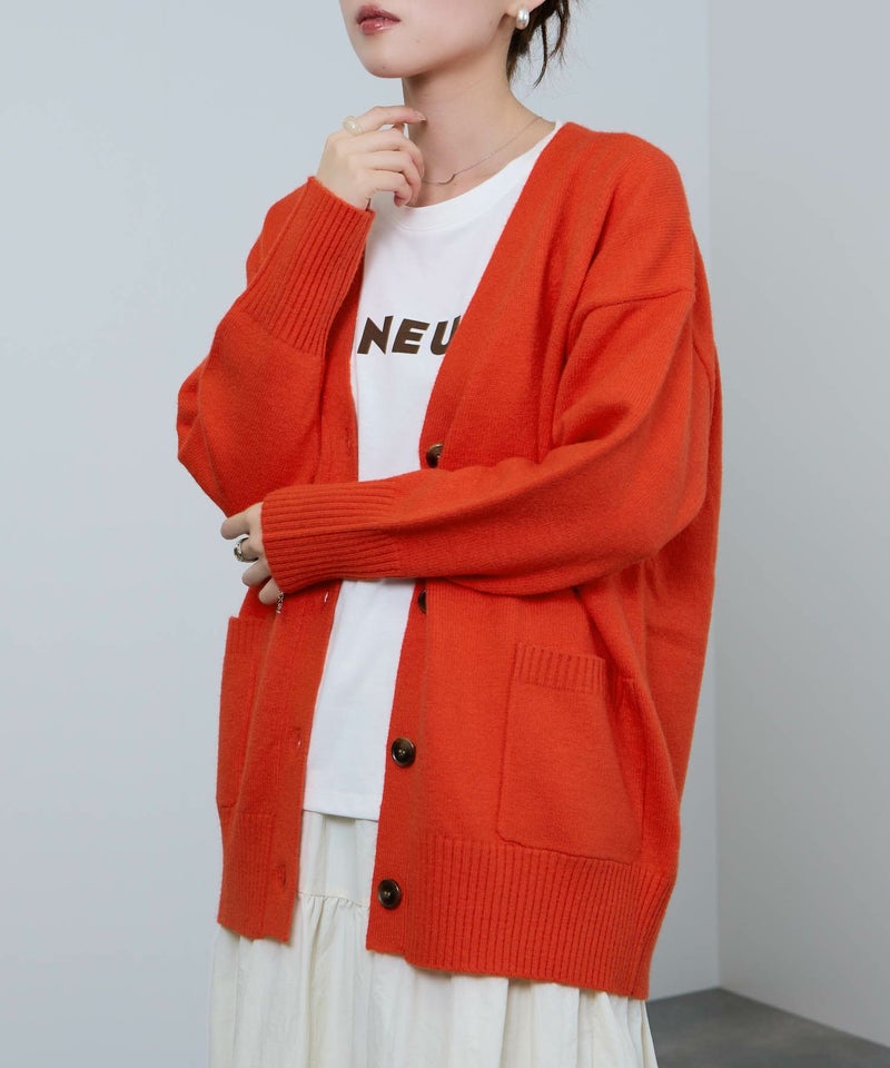 [期間限定knit]nAvy もちり もちもち 洗えるニット Vネックカーディガン レディース商品画像-5