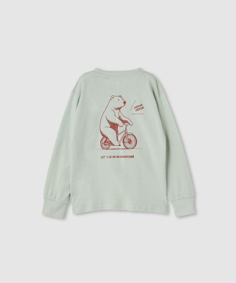 T-GRAPHICS 線描きアニマル長袖Tシャツ キッズ メール便 対応商品商品画像-2