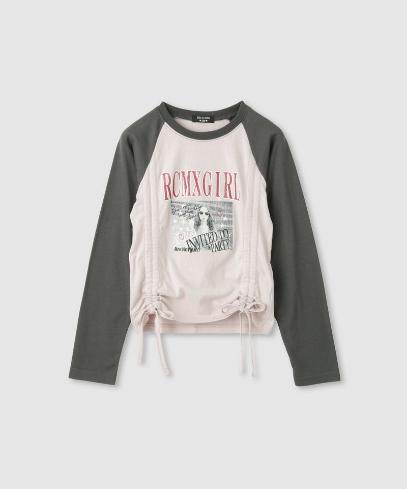 RICH MIX レースアップ長袖Tシャツ キッズ メール便 対応商品商品画像-1