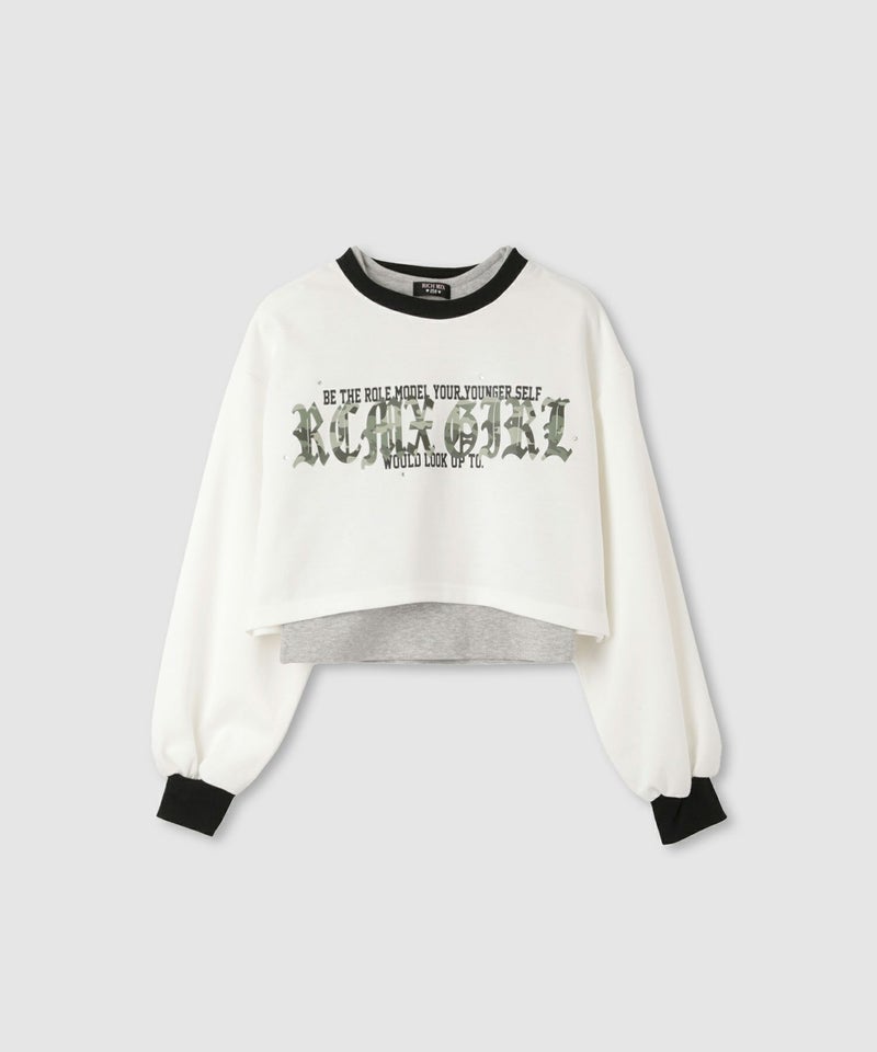 RICH MIX ポンチ素材短丈アンサンブル キッズ商品画像-1