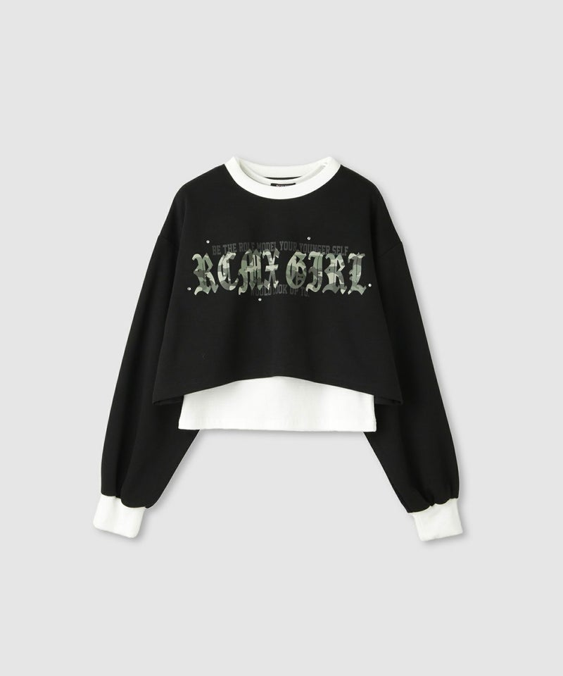 RICH MIX ポンチ素材短丈アンサンブル キッズ商品画像-2