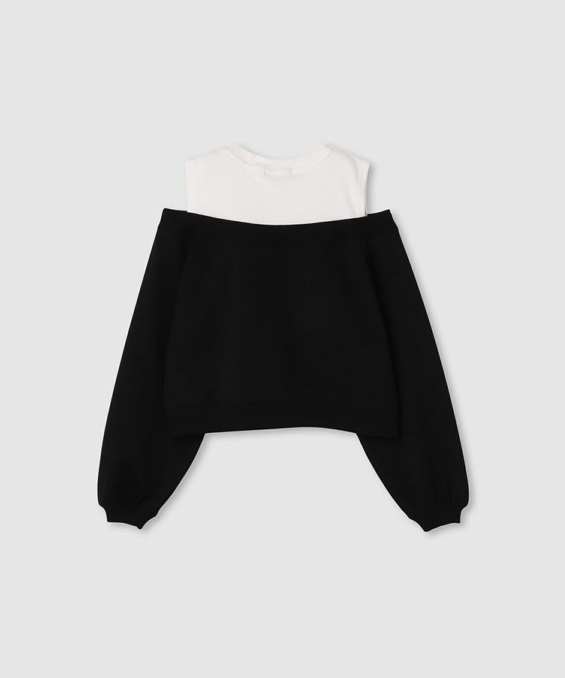 RICH MIX ポンチ素材肩あきフェイクトレーナー キッズ商品画像-3