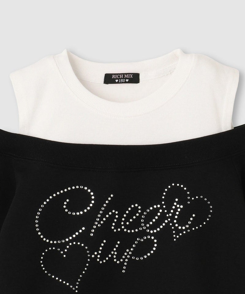 RICH MIX ポンチ素材肩あきフェイクトレーナー キッズ商品画像-4