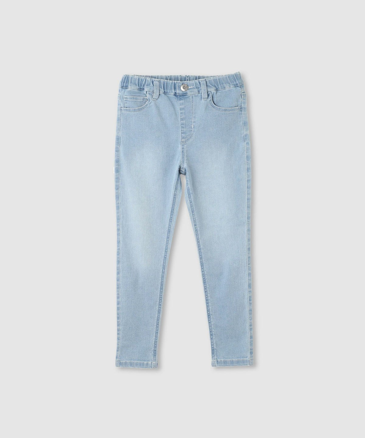 NAVY のびるモン ストレッチデニムスキニーウエストギャザーパンツ キッズ