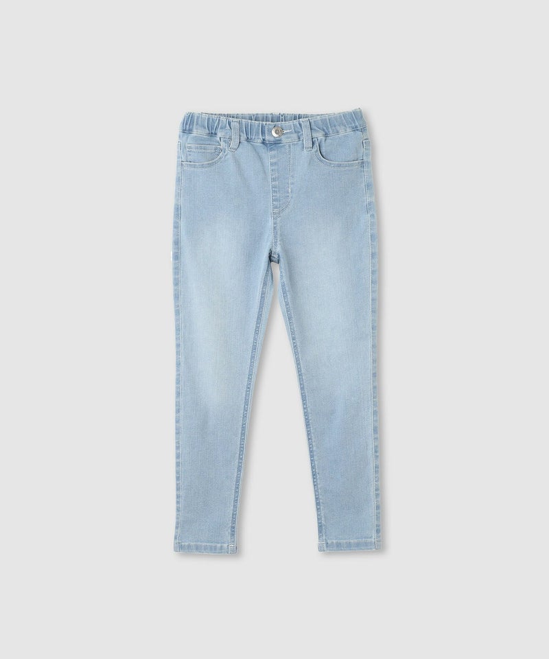 NAVY  のびるモン ストレッチデニムスキニーウエストギャザーパンツ キッズ商品画像-2