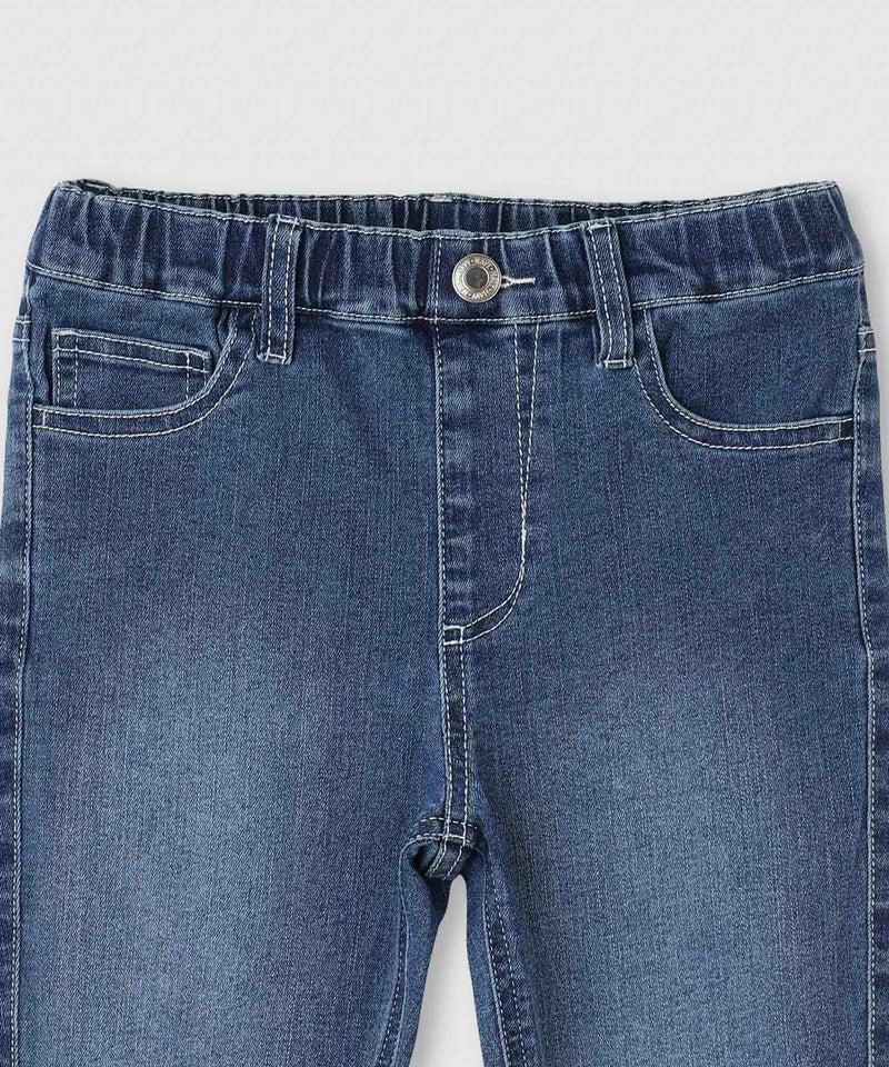 NAVY  のびるモン ストレッチデニムスキニーウエストギャザーパンツ キッズ商品画像-5