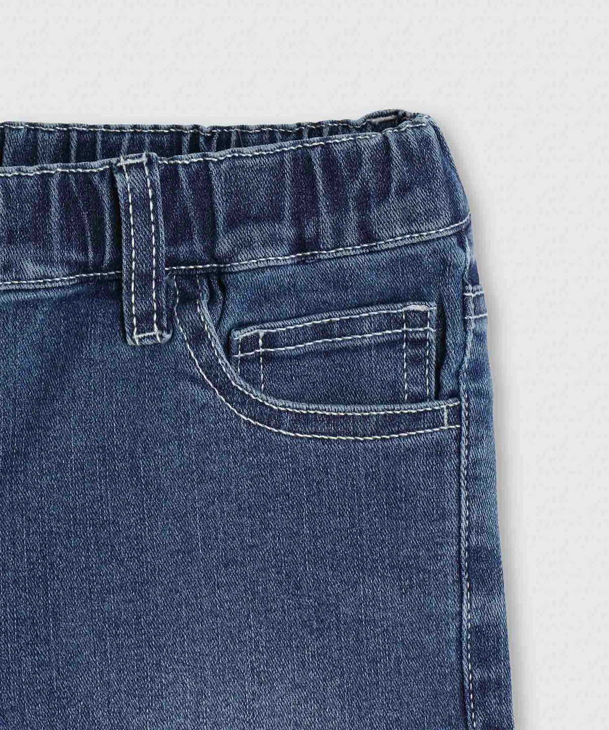 NAVY のびるモン ストレッチデニムスキニーウエストギャザーパンツ キッズ