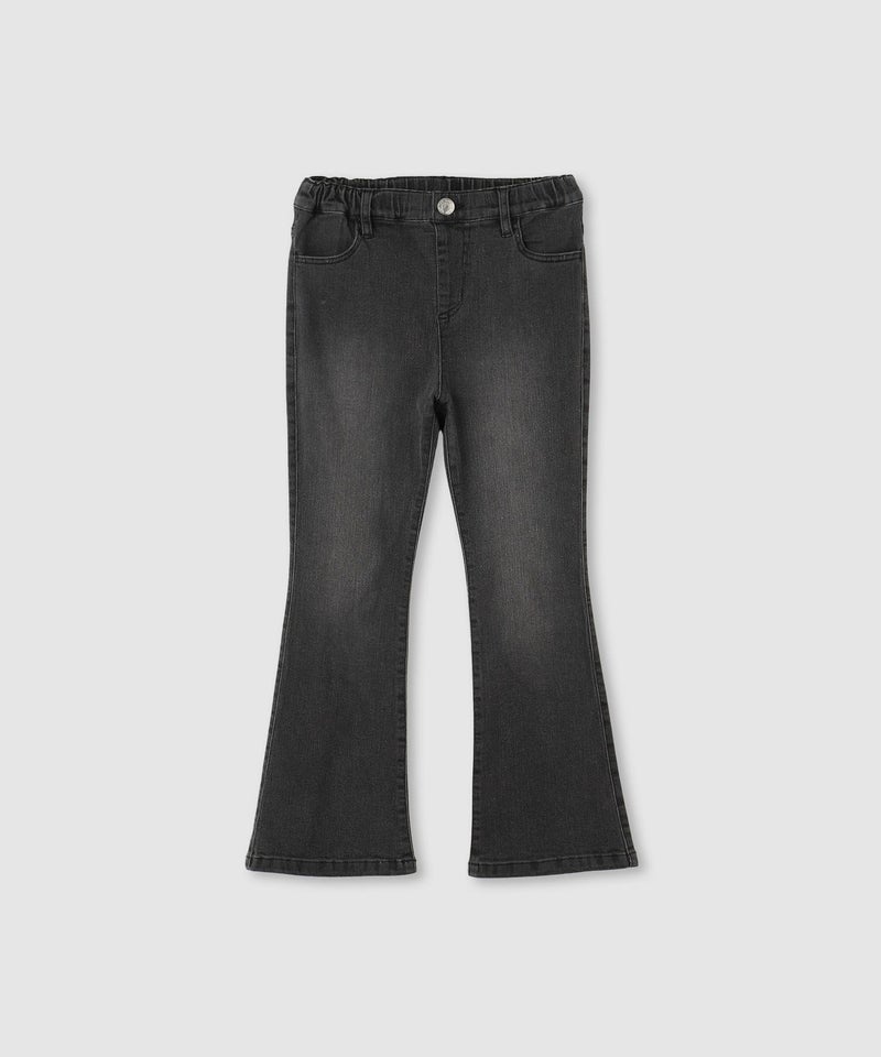 NAVY のびるモン ストレッチデニムフレアウエストギャザーパンツ キッズ商品画像-2