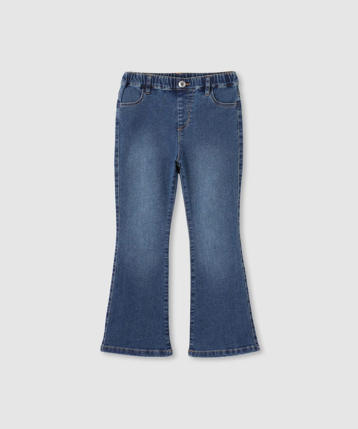 NAVY のびるモン ストレッチデニムフレアウエストギャザーパンツ キッズ