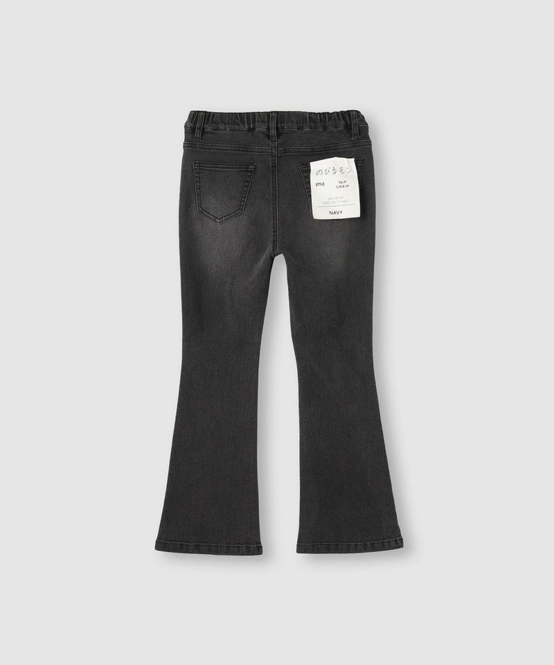 NAVY  のびるモン ストレッチデニムフレアウエストギャザーパンツ キッズ商品画像-5