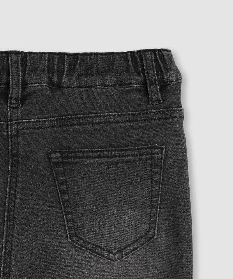 NAVY  のびるモン ストレッチデニムフレアウエストギャザーパンツ キッズ商品画像-8