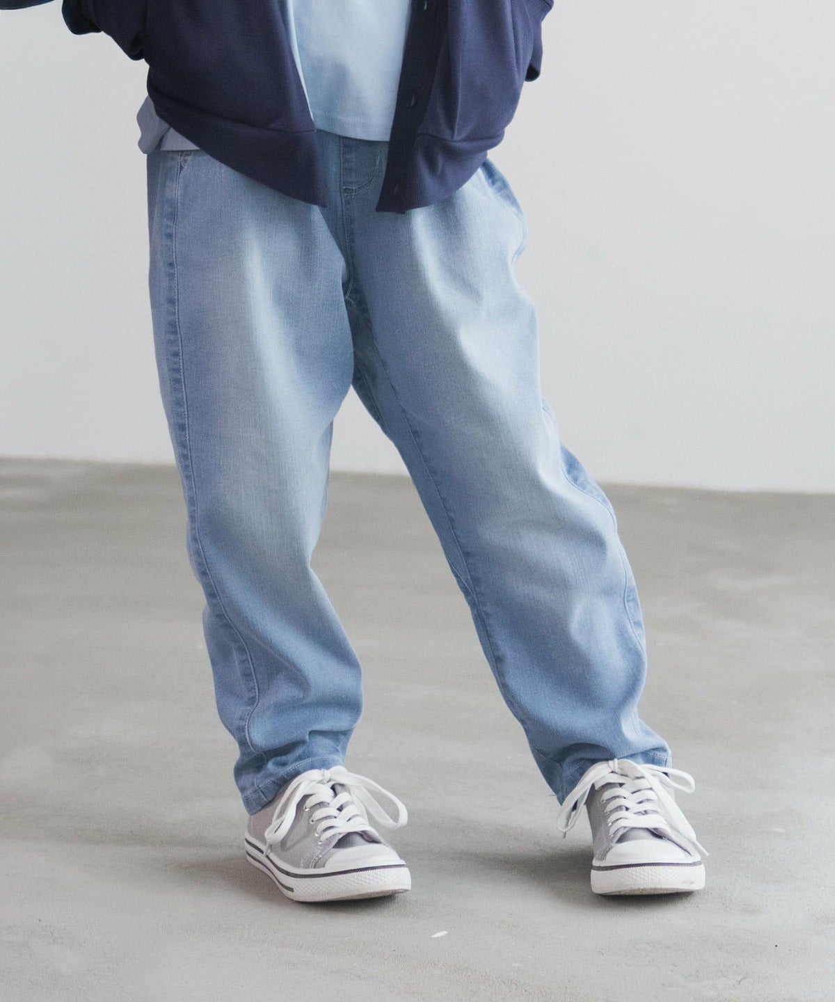 NAVY のびるモン ストレッチデニムペグトップパンツ キッズ