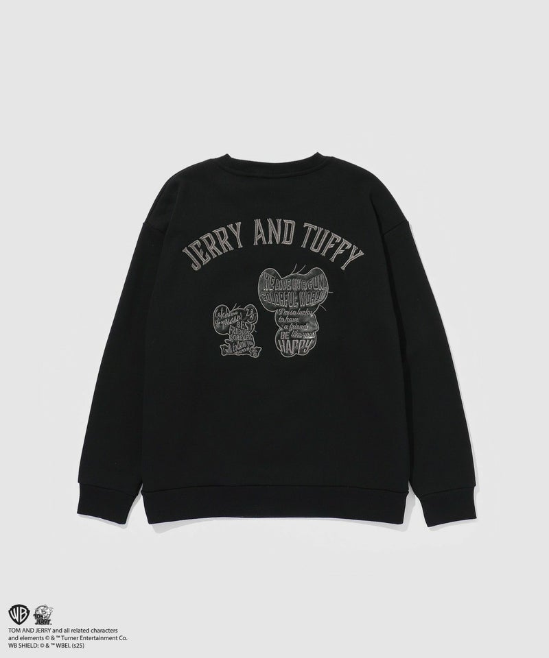 Tom and Jerry ジェリー タフィー 合皮刺繍トレーナー メンズ商品画像-15