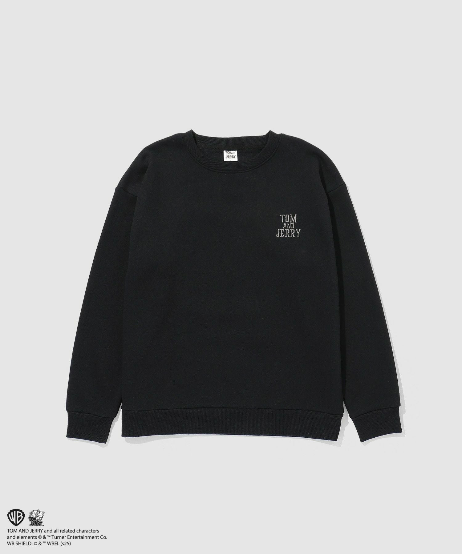 Tom and Jerry ジェリー タフィー 合皮刺繍トレーナー メンズ