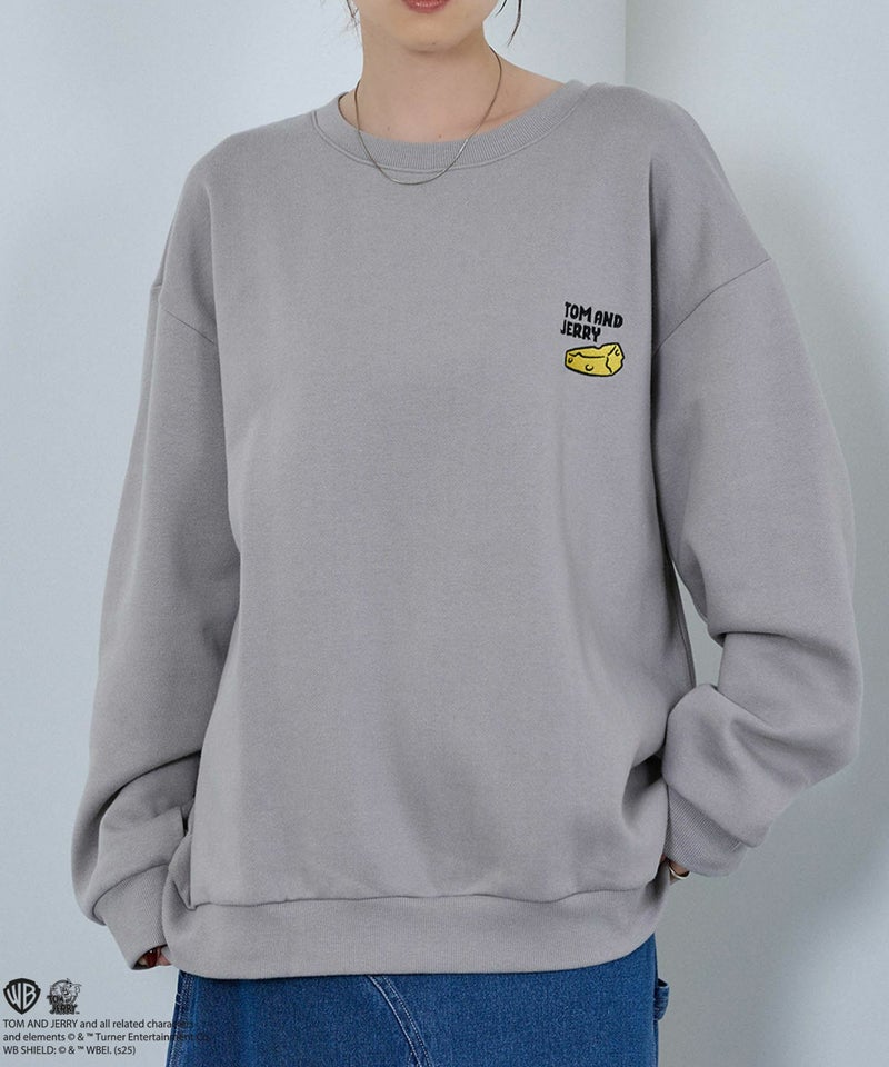 Tom and Jerry ジェリー タフィー サガラ刺繍トレーナー メンズ商品画像-5