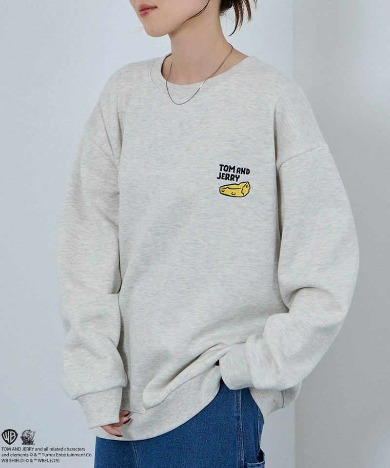 Tom and Jerry ジェリー タフィー サガラ刺繍トレーナー メンズ商品画像-9