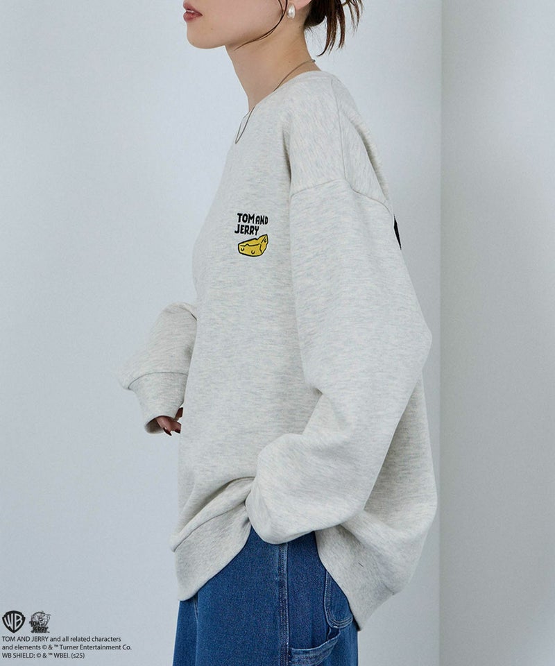 Tom and Jerry ジェリー タフィー サガラ刺繍トレーナー メンズ商品画像-10