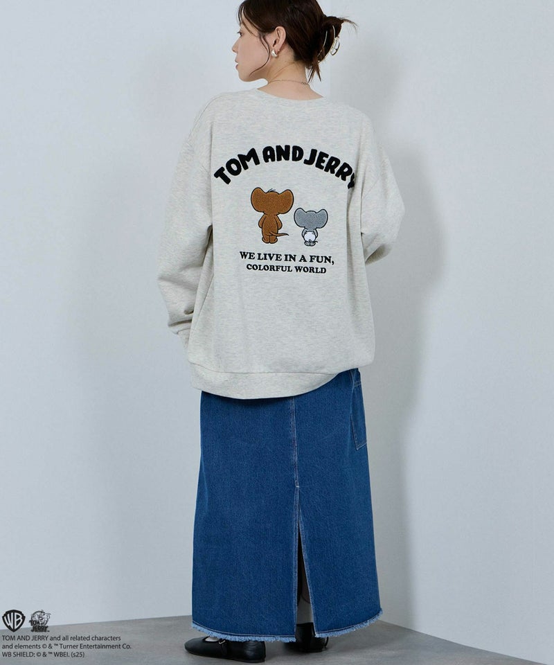Tom and Jerry ジェリー タフィー サガラ刺繍トレーナー メンズ商品画像-14